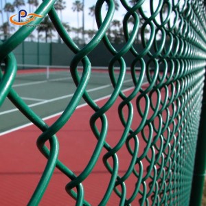 Construction real estate use hot dipped galvanized or pvc coated chain link fences