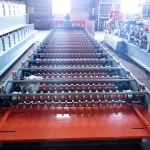 Corrugated forming machine for making roofing sheet