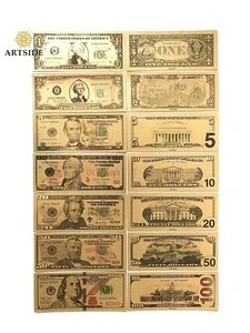 Creativity US 20 Dollars Style Gold Foil Dollar Banknote World Money Art Crafts Highly Collection