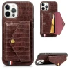 Crocodile Pattern PU Leather Cover with Holder Cards Storage Pocket   Phone Case for iPhone 12 6.1