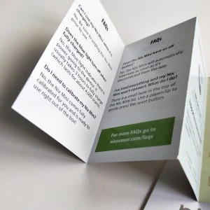 Custom 157gsm paper Z-foldable booklet for product instruction/luxury brochure printing