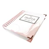 Custom A5 Rose Gold Foil Spiral Organizer Hardcover Journal Diary Notebook Wedding Planner