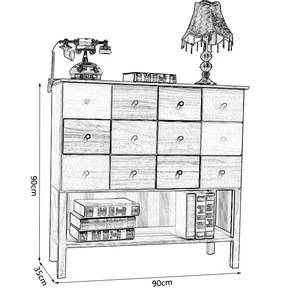 Custom Cheap Modern Living Room Furniture Wood Multi Drawer Corner Cabinet