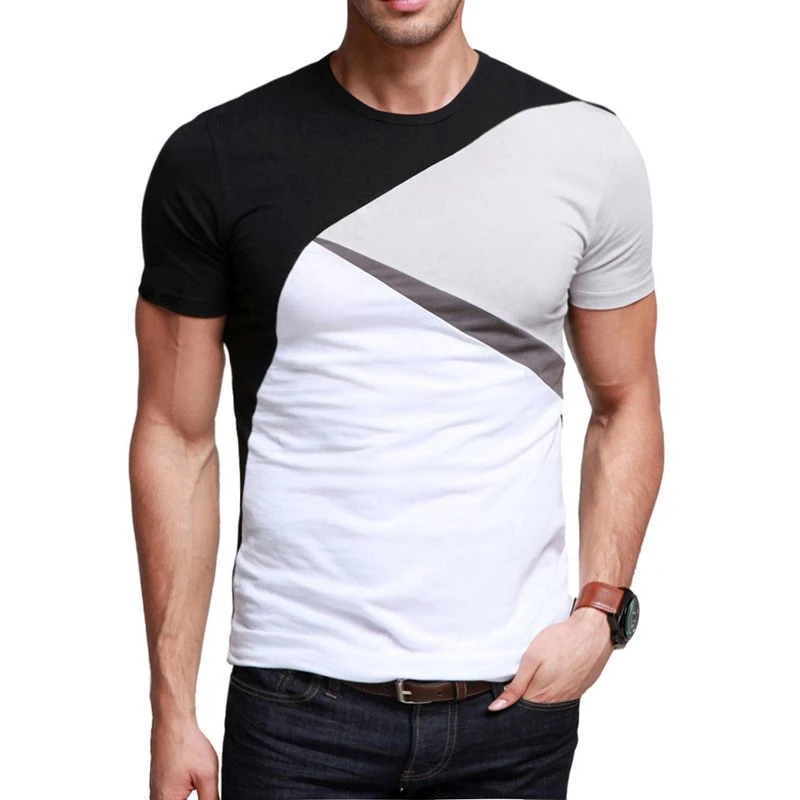 Custom design  Men Round Neck  Short Sleeve T Shirt