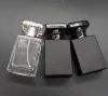 Custom Empty Crystal Glass Square Design  Refillable Clear Black Spray Perfume Bottle Luxury Bottle Perfume 30Ml