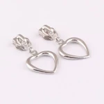 custom heart shape puller metal zipper slider for bags garments
