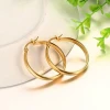 Custom high quality titanium steel jewelry ladies new trend large gold hoop earrings for women