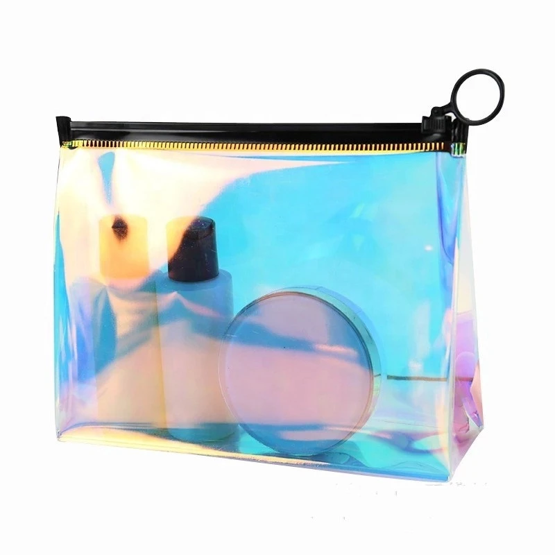 Custom Logo Cosmetic Bag Symphony PVC Waterproof Wash Colorful Zipper Bag Bottled Storage Bag