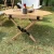 Import Custom Low Price Folding Octagonal Egg Roll Table Octagonal Folding Picnic Table Wooden Roll-table from China