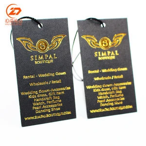 Customized Paper Hang Tag/clothing Swing Tag Labels/garment Bag