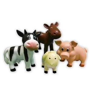 Custom Plastic Farm Animal Figure 3d Cartoon Figure Toy