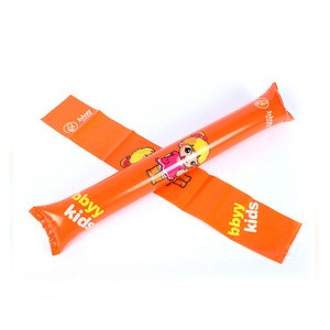Custom Shaking Orange Inflatable Stick Cheer Noise Makers