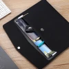 Custom Synthetic Leather Business Portfolio Bag File Folder A4 Document Folder Binder With Card Holder