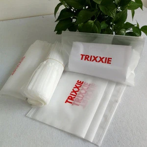 Custom transparent PVC slider zip lock bags frosted EVA zipper packaging bag for garment