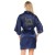 Import Customize ladies luxury silk long sleeve dressing gown, knee length gown robe from China