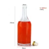 Customized 1000ml Liquor Spirits Rum Vodka Whiskey Tequila Gin Clear Glass wine Bottles with Cork Top