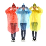 Customized Adult Disposable Raincoat Long Hooded Waterproof Poncho Raincoat