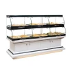 Customized glass bakery display cabinet showcase modern design bread cake pastry storage cabinet for bakery shop fittings