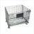 Customized mobile storage cage car with wheel metal logistics turnover iron basket folding butterfly cage self weight 65kg