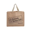 Customized printed logo laminated shopping tote jute bags with handle