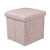 Import Customized Sublimation Linen Foldable velvet ottoman storage stool for living room from China
