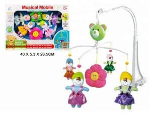 Cute baby electric musical hanging bed toys baby music mobile