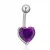 Import Cute Heart Rhinestone Navel Ring Crystal Zircon Belly Button Rings Women Body Piercing Jewelry from China