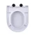 Import D shape top fix PP toilet seat polypropylene with soft close hinges from China
