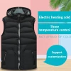Detachable down feather waistcoat USB electric heating vest jacket with hoodie