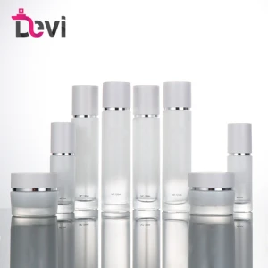 Devi 50g 40ml 100ml 120ml glass bottle cosmetic skin care set gradient white packaging jar bottle container