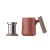 Import DHPO 500ml red ceramic tea mugs with infuser and lid and wooden handle from China