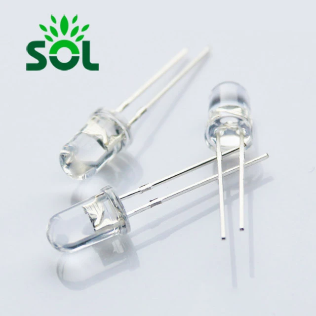 Diffused Light Diodes High Brightness Oval Shape 5mm White LED DIP