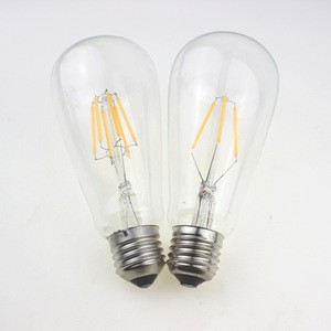 Dimmable Retro Led Filament Light Bulb ST64 2W 4W 6W 8W Edison Led Bulb 110V 220V