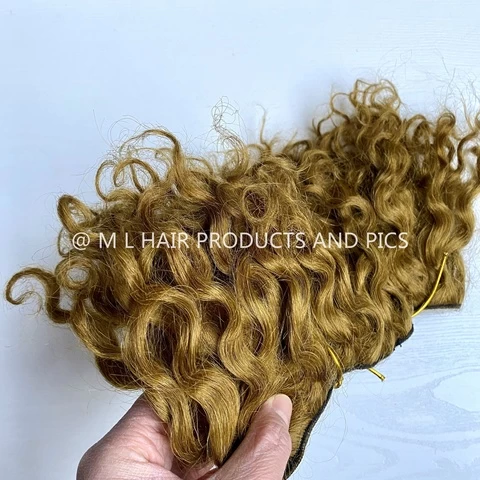 DIY Doll Hair Extensions Goat hair Yak tail hair weft curly type