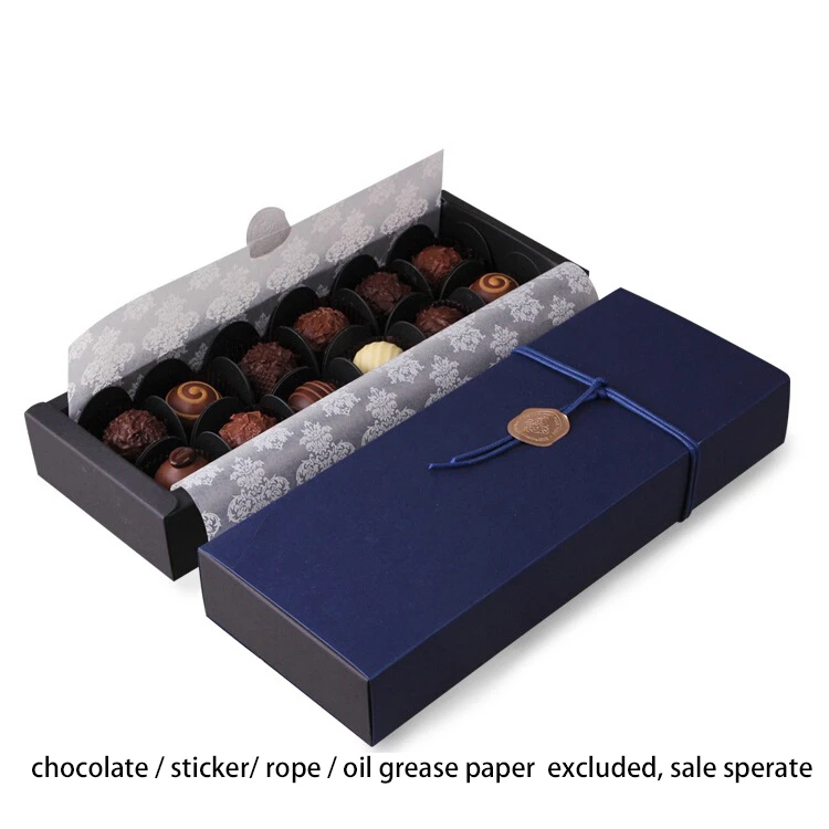 diy handmade with divider chocolate packaging paper truffes box