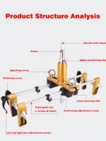 Door Lock Opener Mortiser Fitting Jig Mortice Kit with Wrench Pocket Hole Saw Opener Installation Mortising Fitting Jig Tools