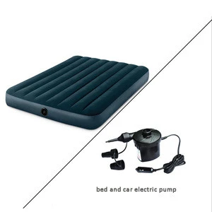 Double person single line flocking inflatable air mattress outdoor camping moisture-proof intex inflatable air bed