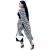 Import Dresses Women fall clothing Lady elegant Printed long coat leggings two piece set boutique clothing from China
