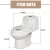 Dual Flush Siphonic One-piece Toilet Bathroom Suite WC  with Slowdown Seat Cover Modern Mexican Style Sanitary Ware