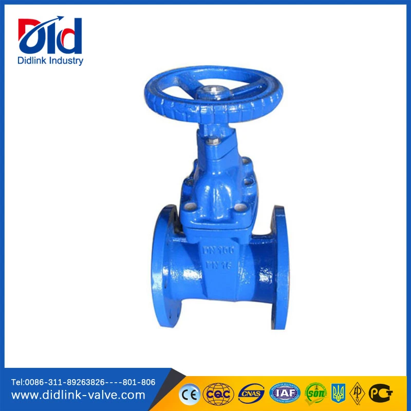 Ductile Iron/Cast Iron DN150 PN16 Flange Hard Seal GG25 Gate Valve Drawing