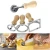 Import Dumpling Mould Round Shape Pastry Maker Aluminum Ravioli Cutters Wrapper Maker Pasta Stamp Molding Press With Wood Handle from China