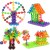 Easy use with high safe building block for kids funny play Snowflake Building Block