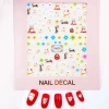Eco-friendly and safety self adhesive DIY logo gel nails foil transfer stickers 3d decal
