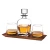 Import Elegant Wooden Display Tray Unique Glass Whiskey Decanter Whiskey Glass with Wooden Tray from China