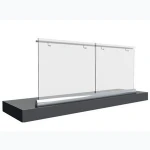 embedded u channel glass railing glass balustrade frameless
