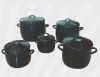 Enamel cookware bellied pot,black.mixing,food