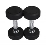 Eterm Hot Selling Round Pu Rubber Dumbbell Fitness-Equipment Dumbbells  for Sale