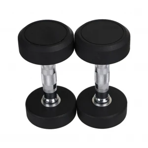 Eterm Hot Selling Round Pu Rubber Dumbbell Fitness-Equipment Dumbbells  for Sale