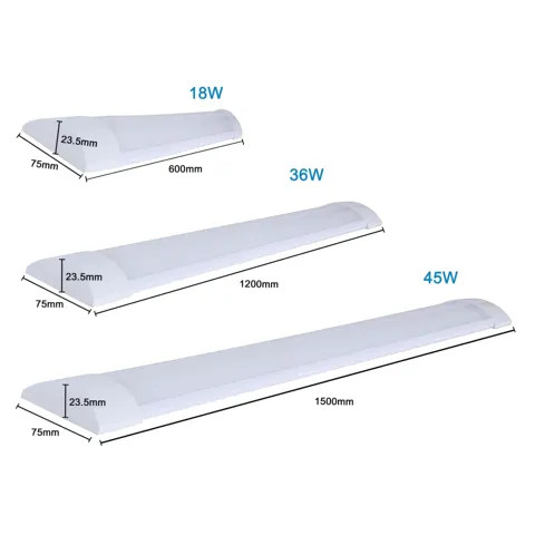 Europe Australia Standard Warranty 5-Year SAA waterproof IP65 3cct Ultra Slim led Linear Batten Light