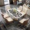 European Italian Modern Design Dubai Natural Marble top Luxury dining table